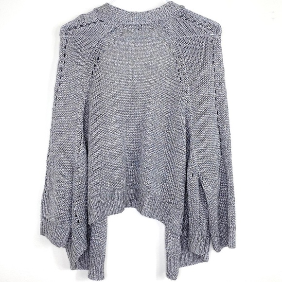 VINCE Shimmer Sliver Metallic Shrug Cardigan Size S - Picture 4 of 7